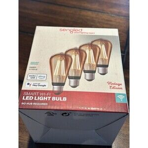 New Sengled Smart Light Bulbs, WiFi Light Bulbs, Vintage Filament Led 4 Pack
